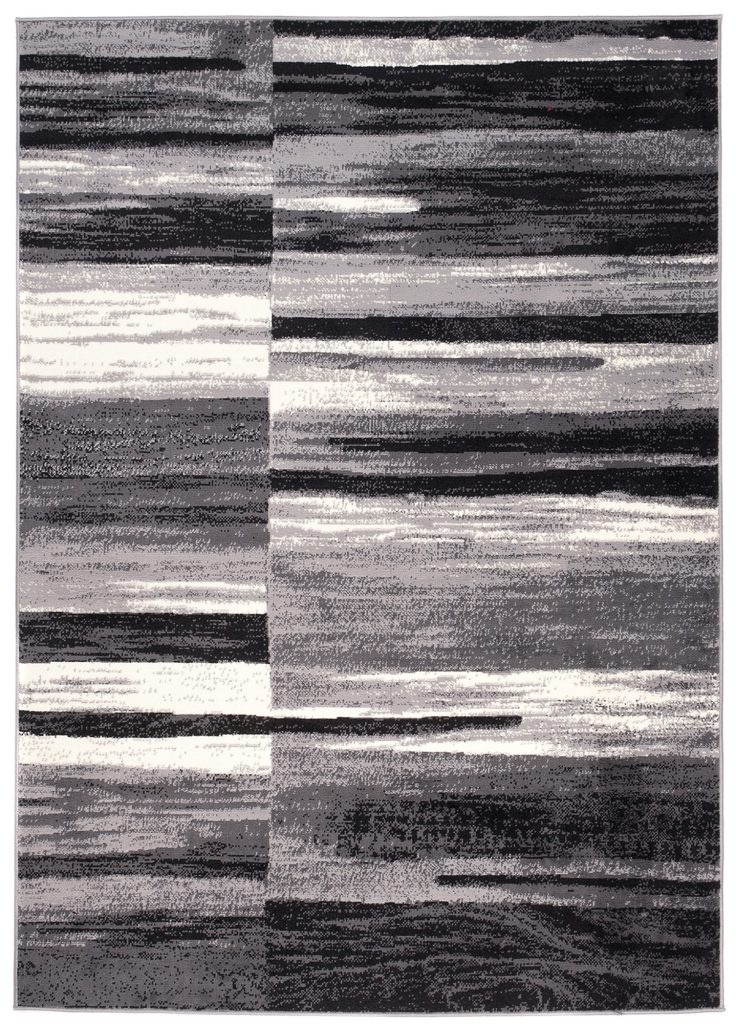 Teppich Dream Abstrakt Grau Schwarz Linien