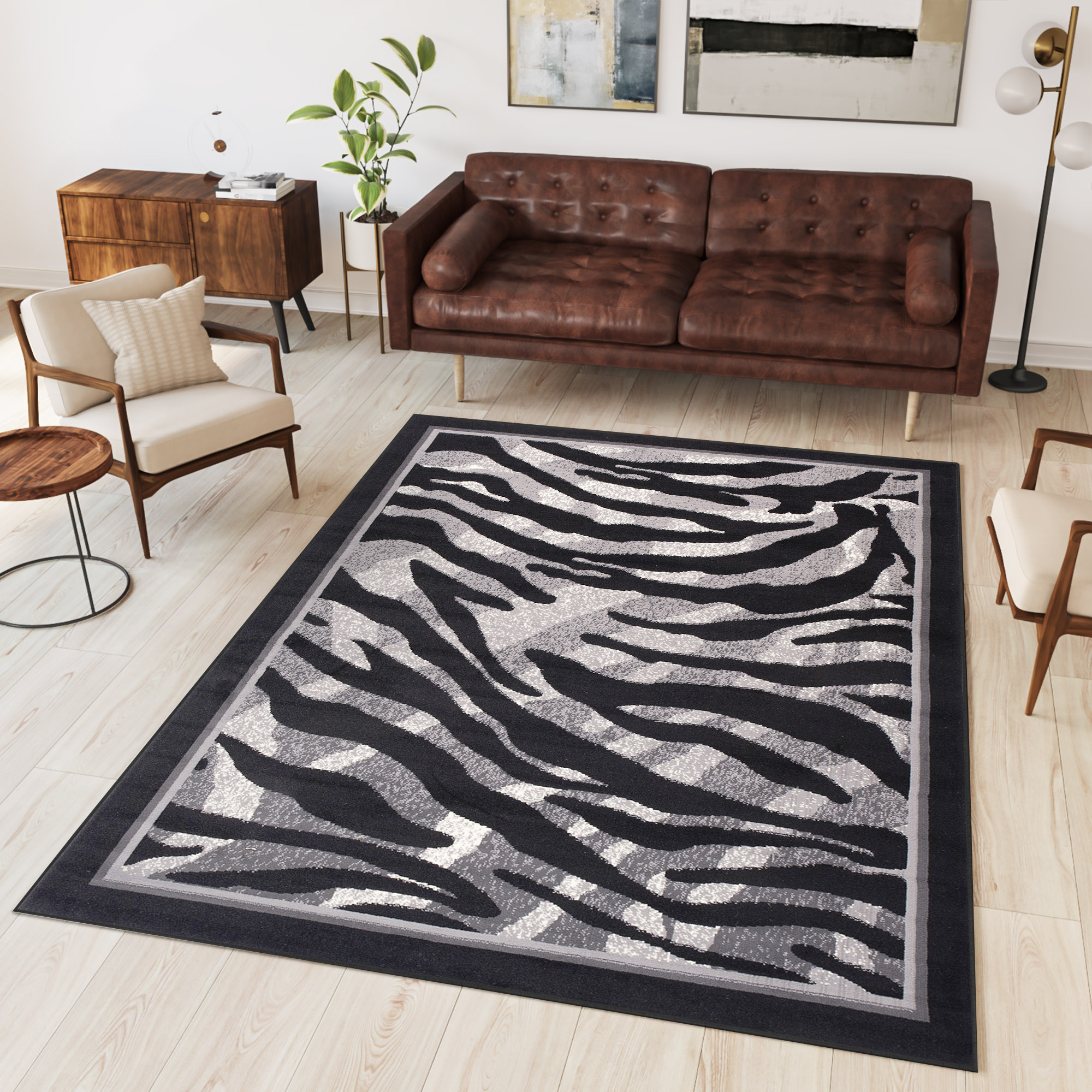 Teppich Dream Modern Grau Schwarz Tiermotiv