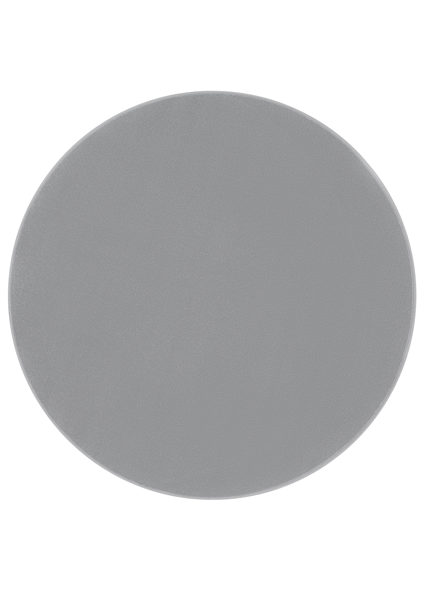Teppich Mono Rund Indoor Outdoor Hell Grau