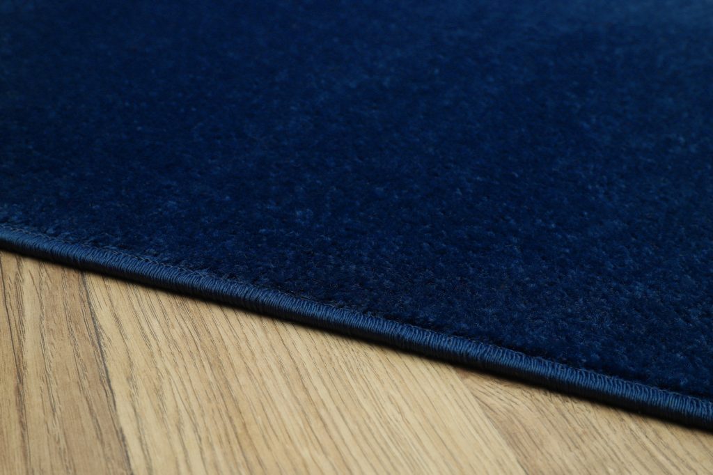 Teppich Mono Rund Indoor Outdoor Dunkelblau