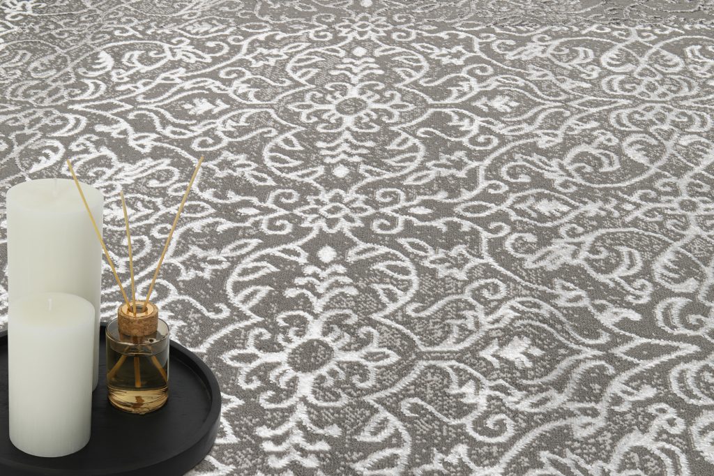 Teppich Ares Grau Ornamente Vintage