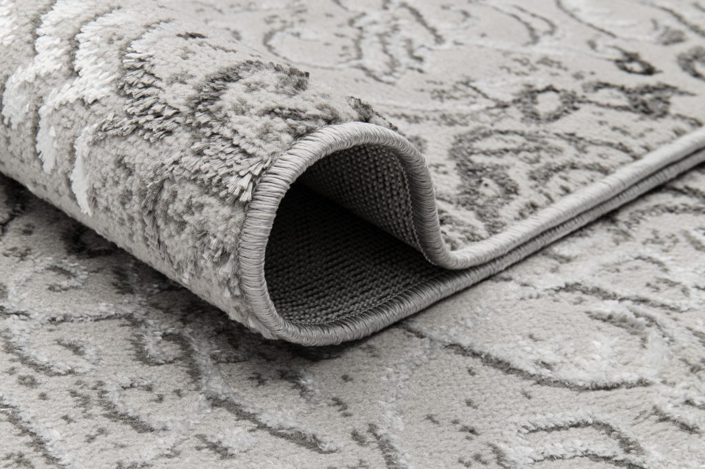 Teppich Ares Hellgrau Ornamente Vintage