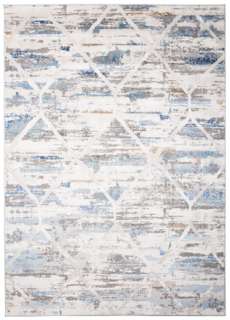 Teppich Valley Grau Blau Geometrisch Verwischung