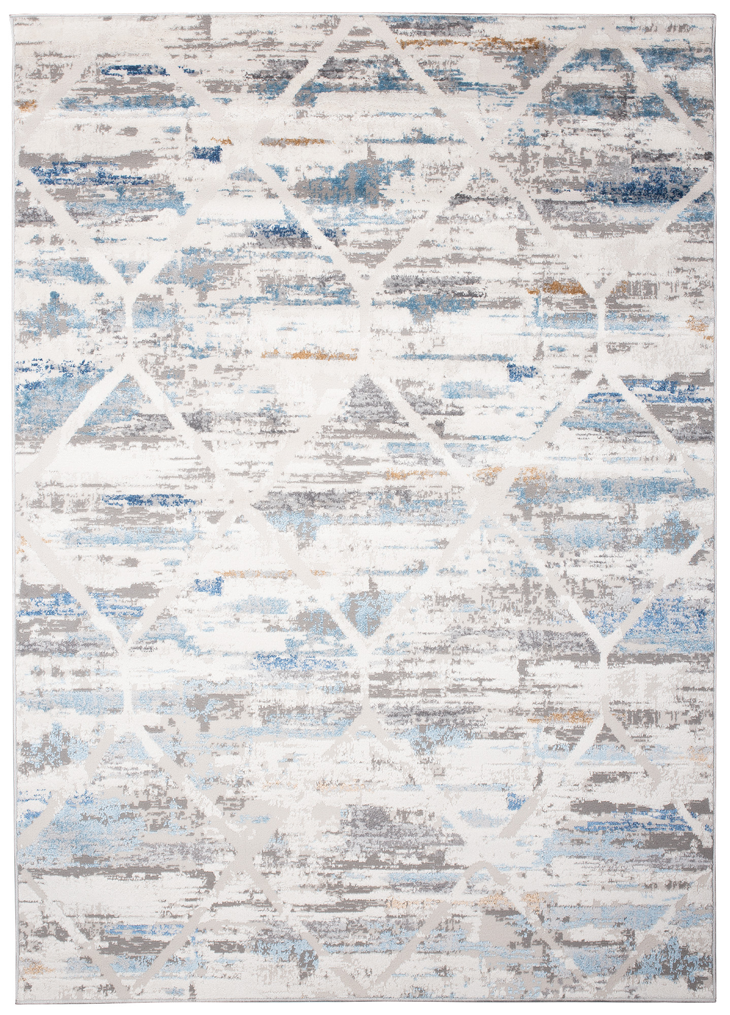 Teppich Valley Grau Blau Geometrisch Verwischung