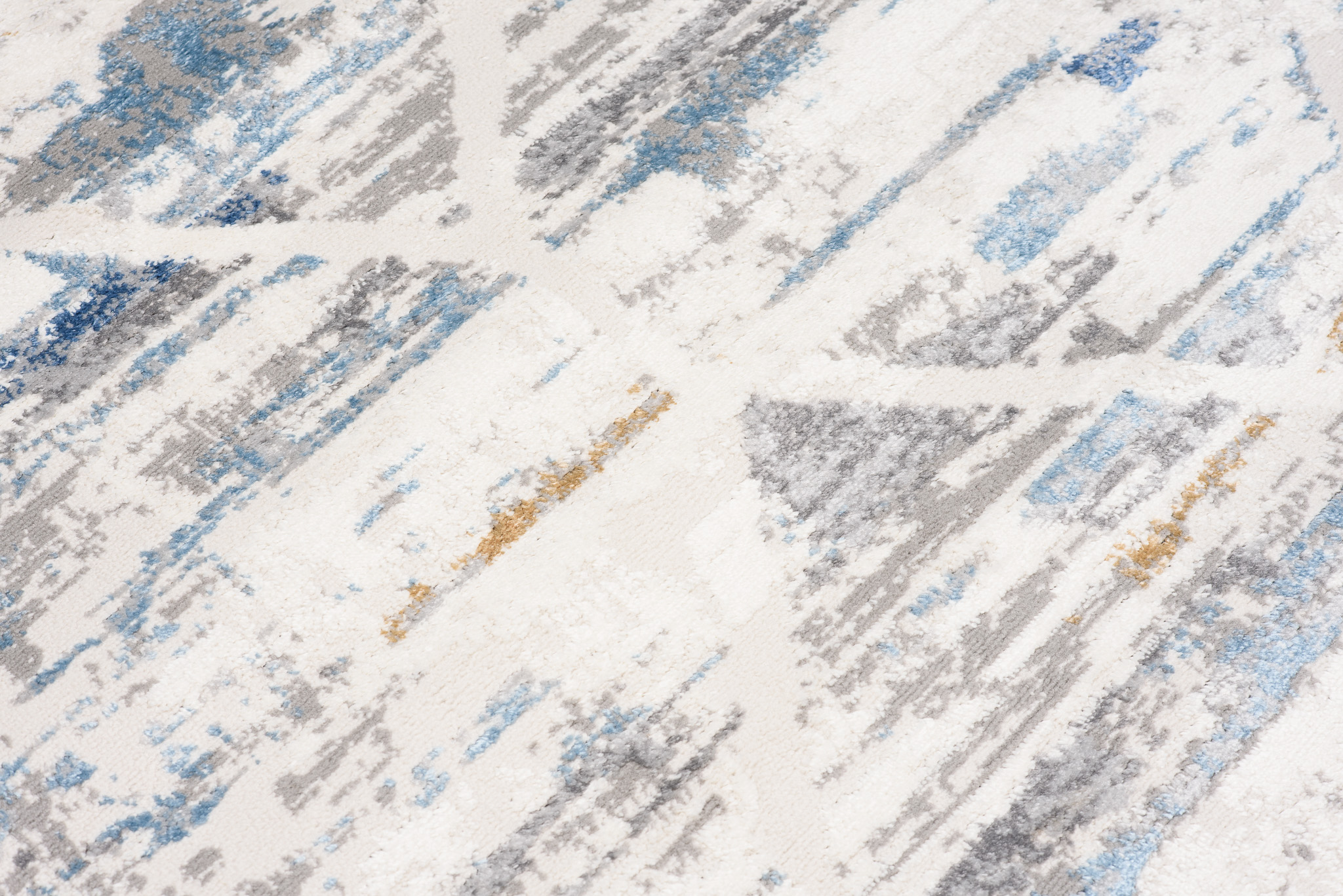 Teppich Valley Grau Blau Geometrisch Verwischung