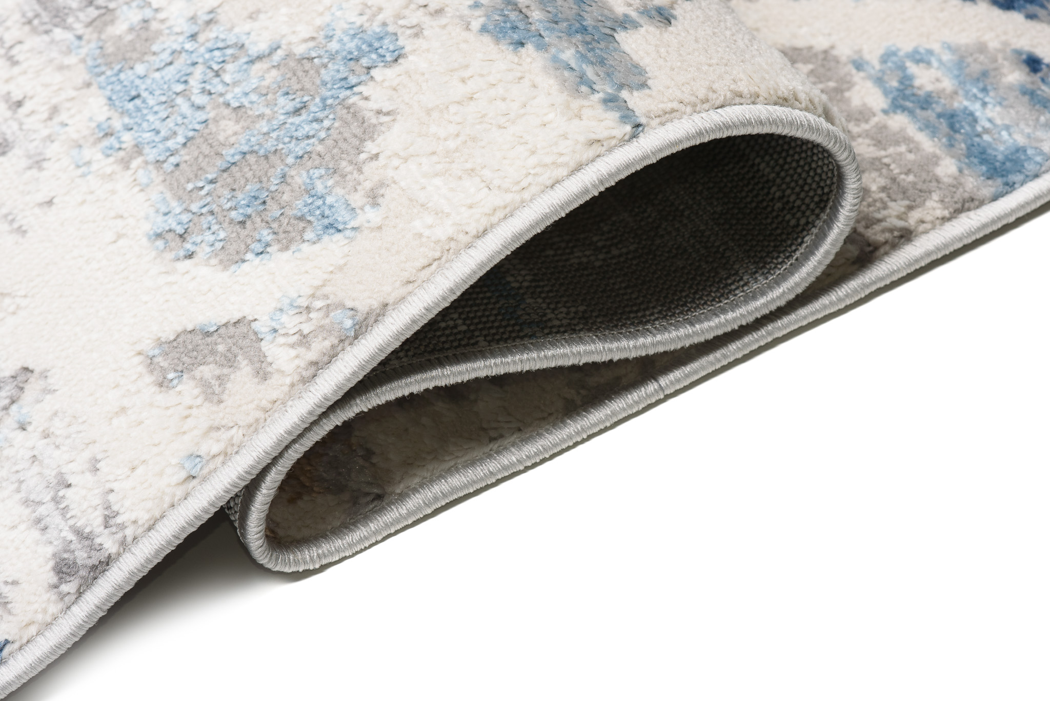 Teppich Valley Grau Blau Geometrisch Verwischung