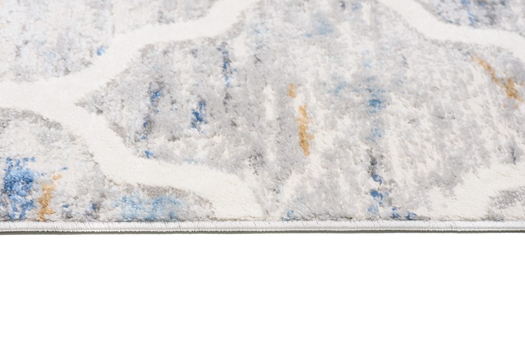 Teppich Valley Grau Blau Marokkanisch Gitter