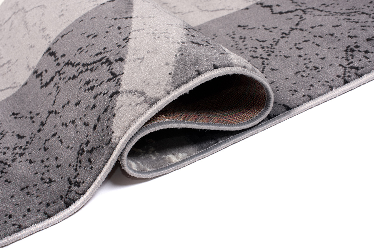 Teppich Dream Grau Weiß Rahmen Kreise