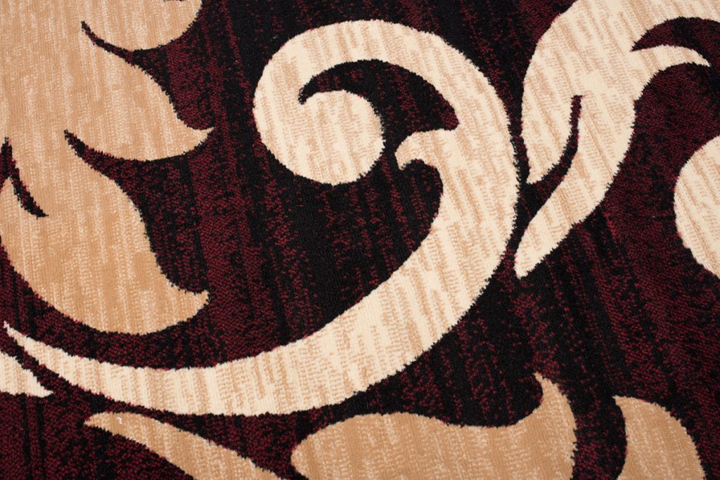 Teppich Dream Rotwein Creme Ornamente Blätter