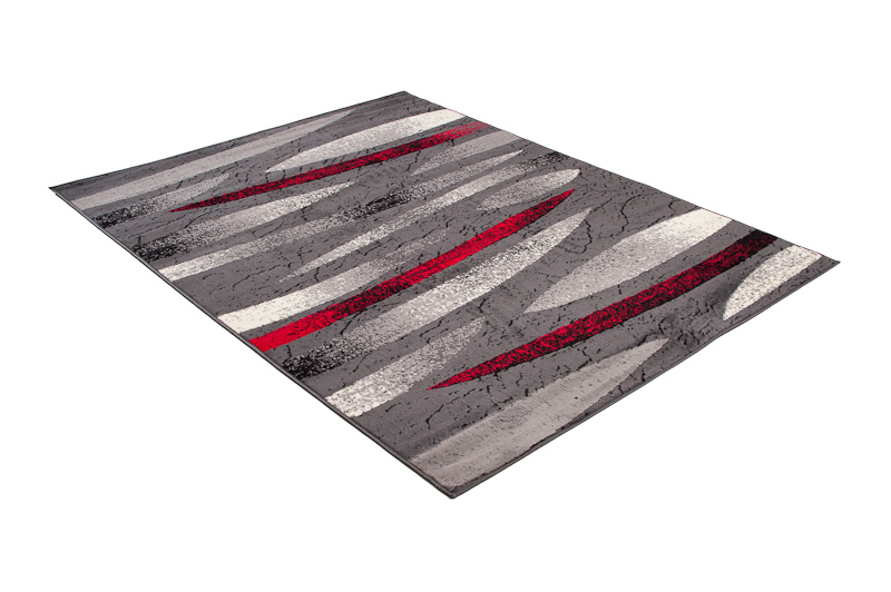 Teppich Dream Modern Grau Rot Linien
