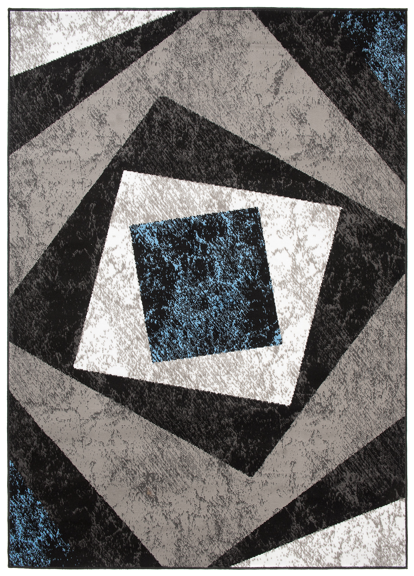 Teppich Dream Geometrisch Grau Blau Quadrate