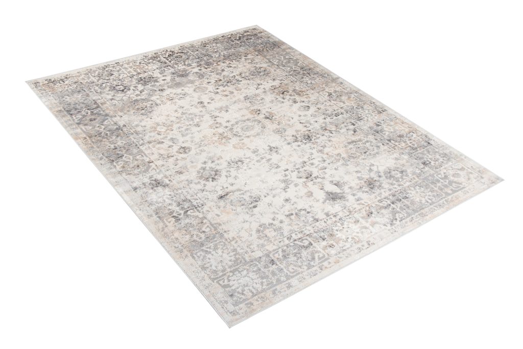 Teppich Valley Grau Beige Ornamente Rahmen
