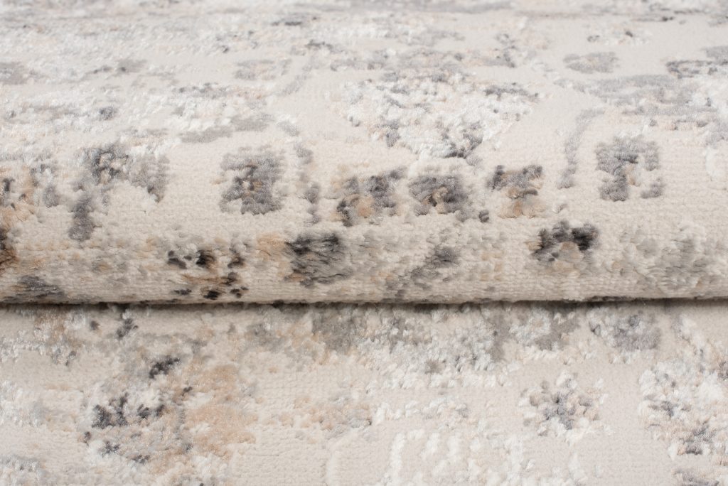 Teppich Valley Grau Beige Ornamente Rahmen
