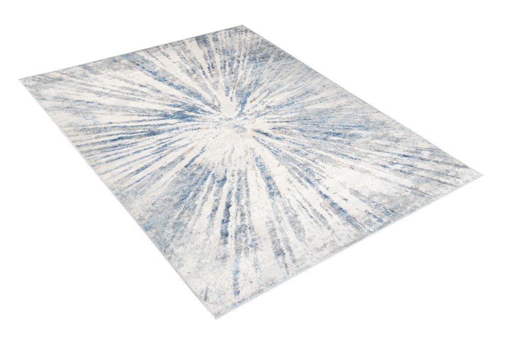 Teppich Valley Grau Blau Abstrakt Glass