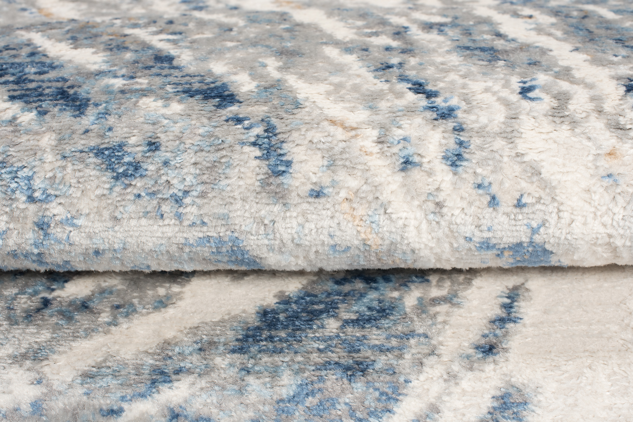 Teppich Valley Grau Blau Abstrakt Glass