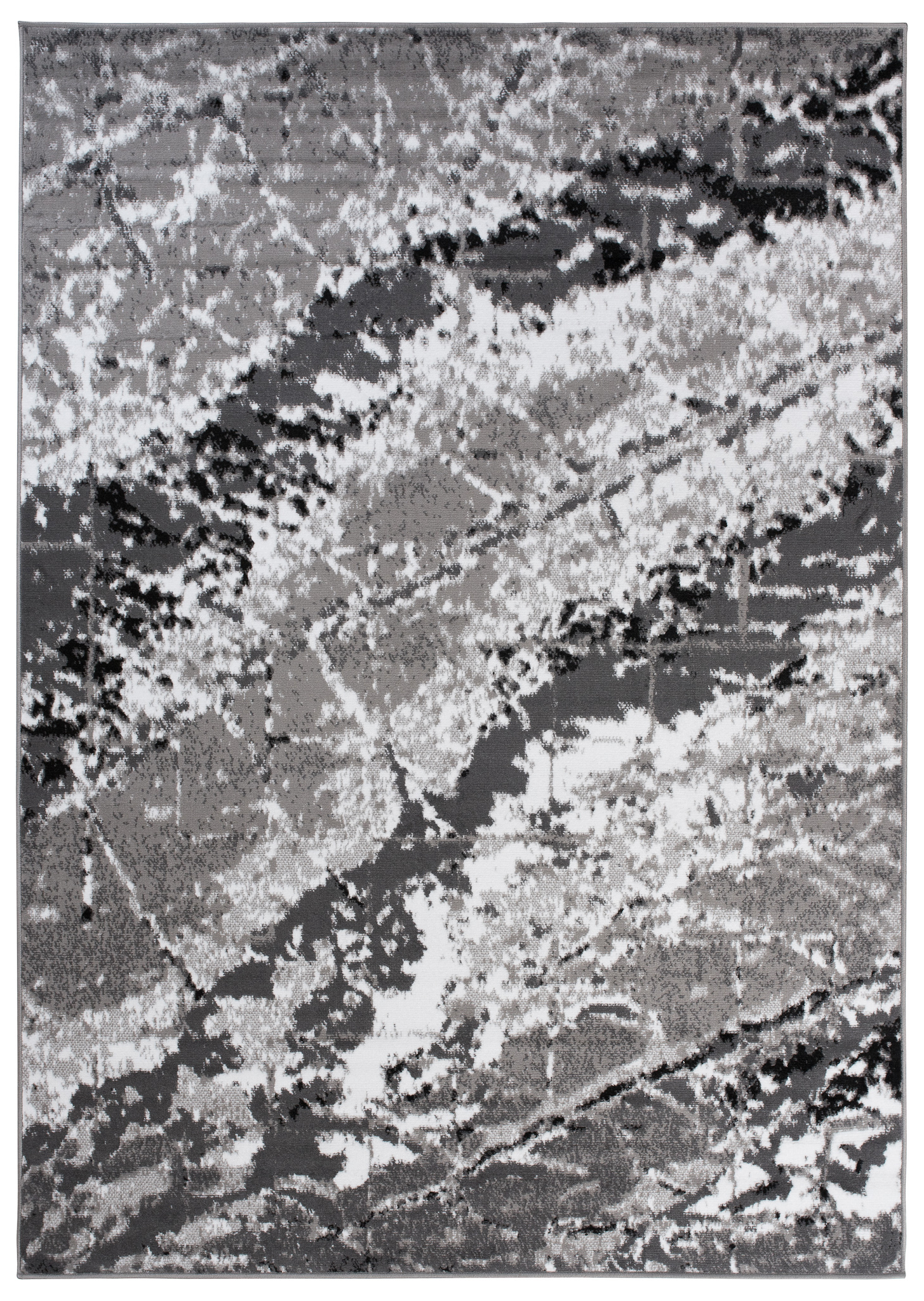 Teppich Maya Grau Schwarz Modern