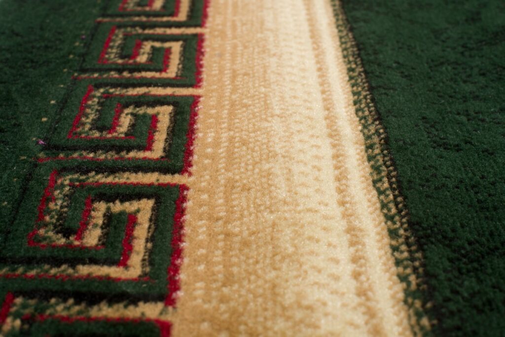 Teppich Atlas Grün Beige Klassisch Rahmen