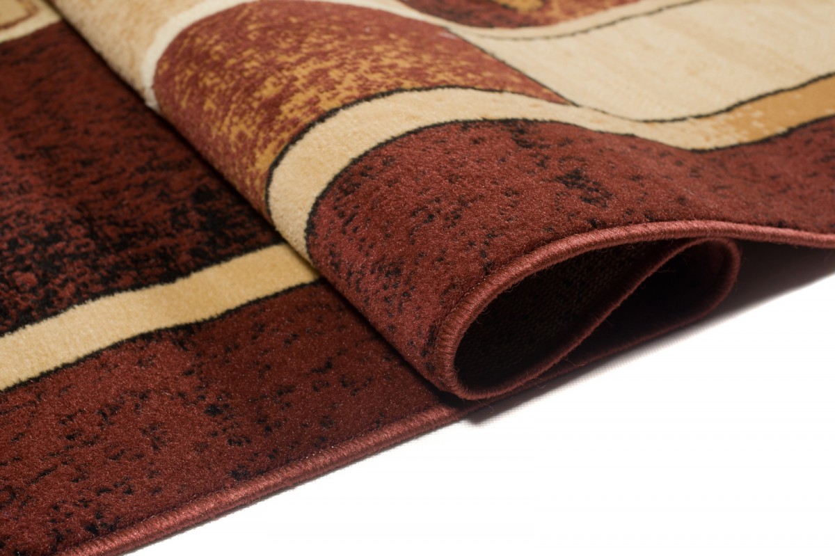 Teppich Atlas Braun Beige Abstrakt Rahmen