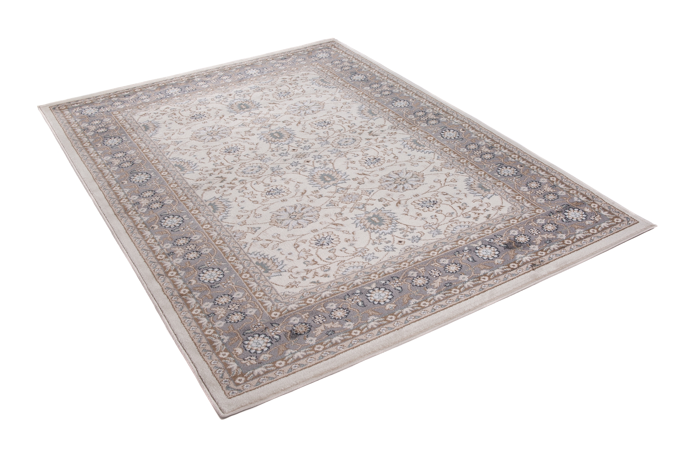 Teppich Colorado Traditionell Creme Beige Grau