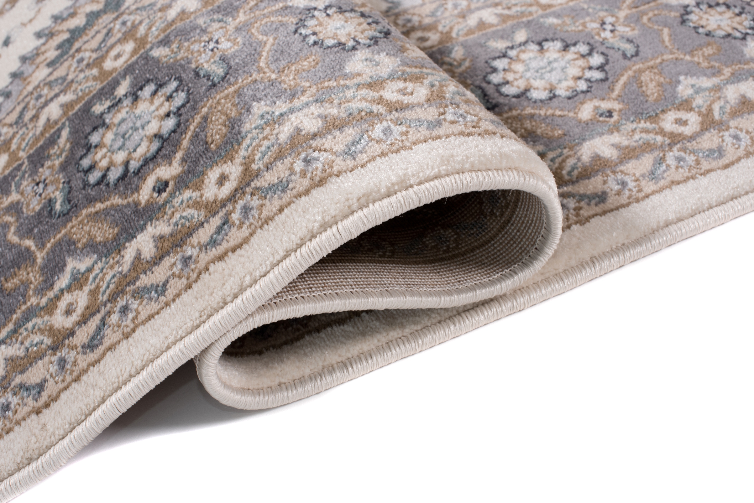 Teppich Colorado Traditionell Creme Beige Grau