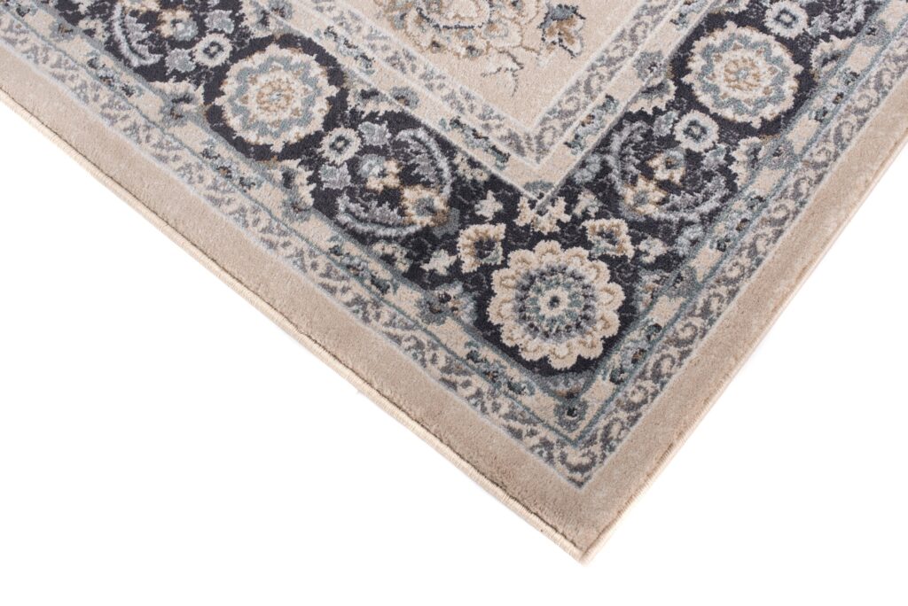 Teppich Colorado Traditioneller Beige Schwarz Floral