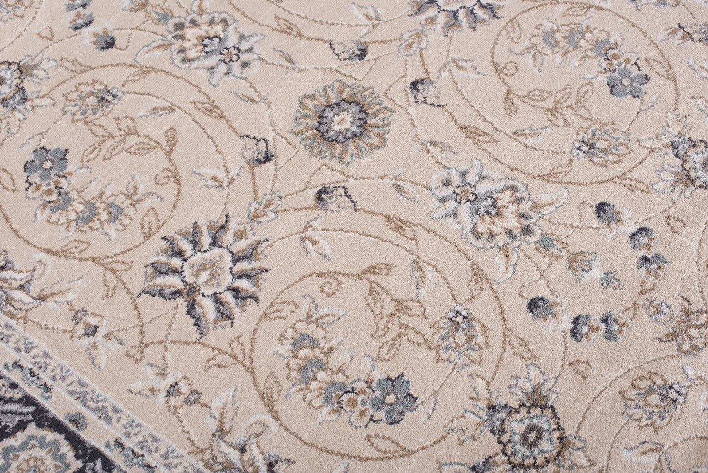 Teppich Colorado Traditioneller Beige Schwarz Floral