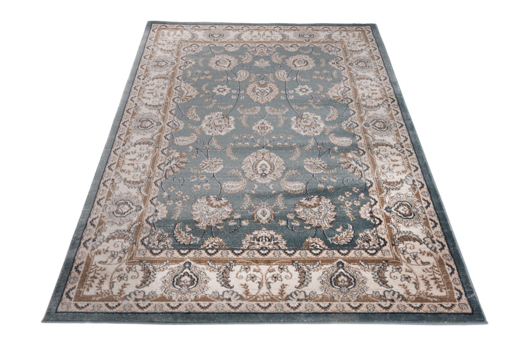 Teppich Colorado Klassisch Blau Beige Ornament