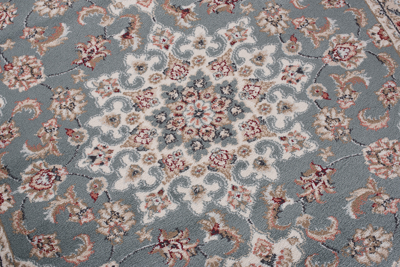 Teppich Colorado Blau Creme Rot Traditionell