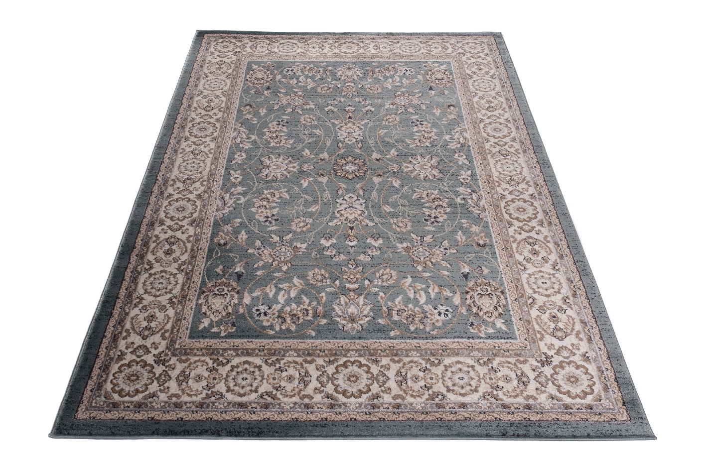 Teppich Colorado Traditioneller Blau Beige Floral