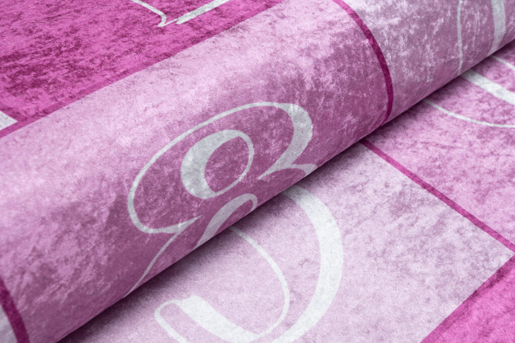 Teppich Emma Kinderzimmer Rosa Himmel und Hölle Rutschfest