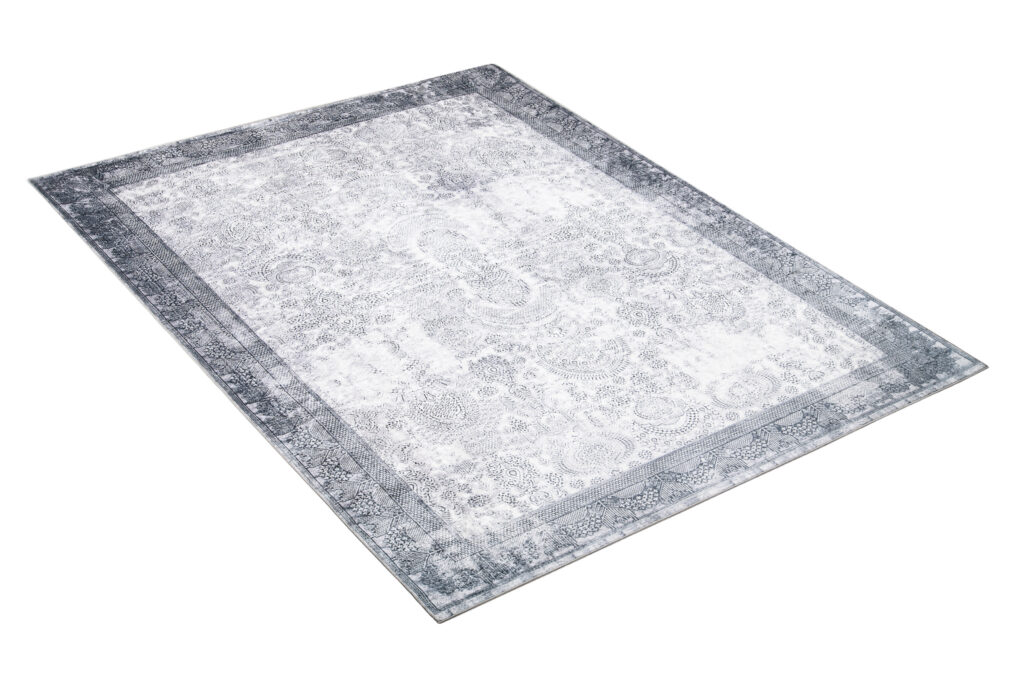 Teppich Victoria Grau Meliert Ornamente Anti-Rutsch