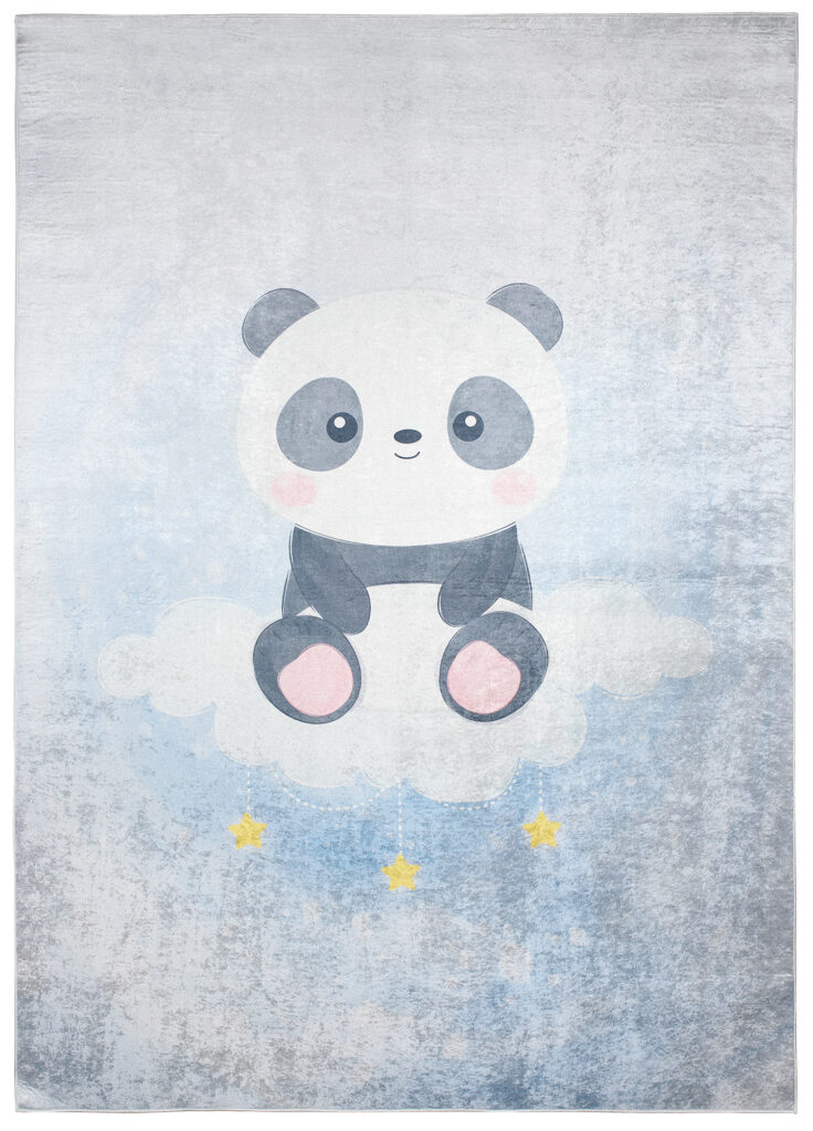 Teppich Emma Grau Blau Panda Anti-Rutsch