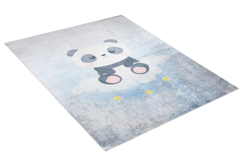 Teppich Emma Grau Blau Panda Anti-Rutsch