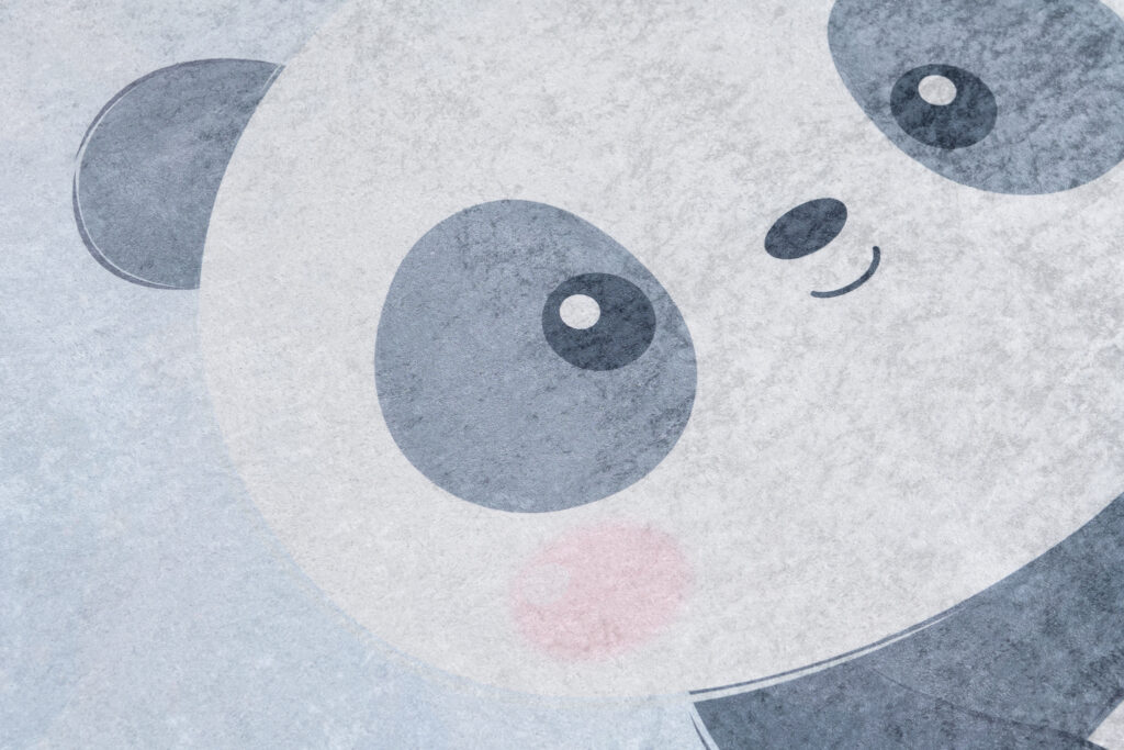 Teppich Emma Grau Blau Panda Anti-Rutsch