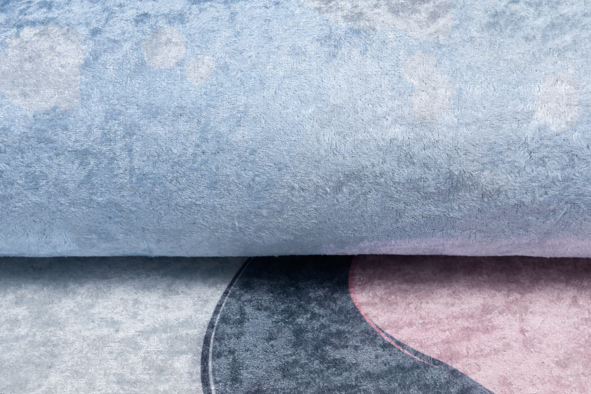 Teppich Emma Grau Blau Panda Anti-Rutsch