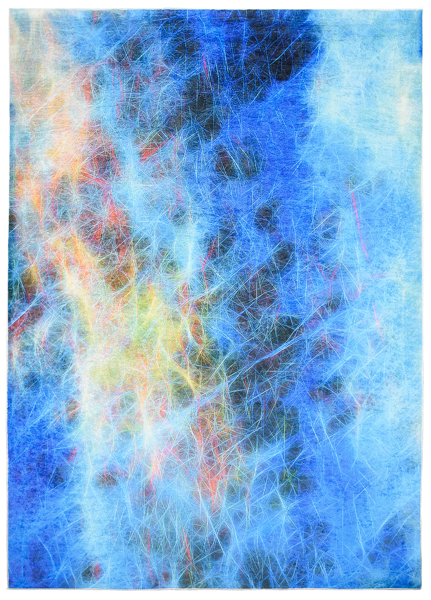 Teppich Toscana Abstrakt Neon Netz Rutschfest