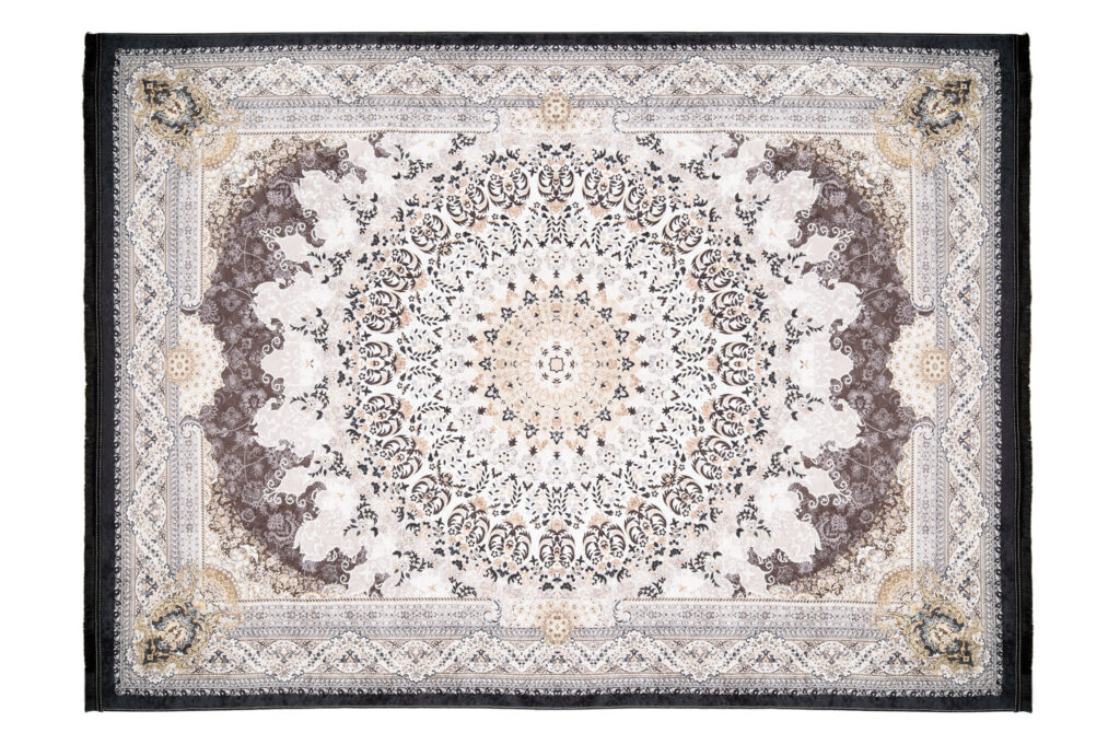 Teppich Victoria Fransen Klassisch Braun Rosette