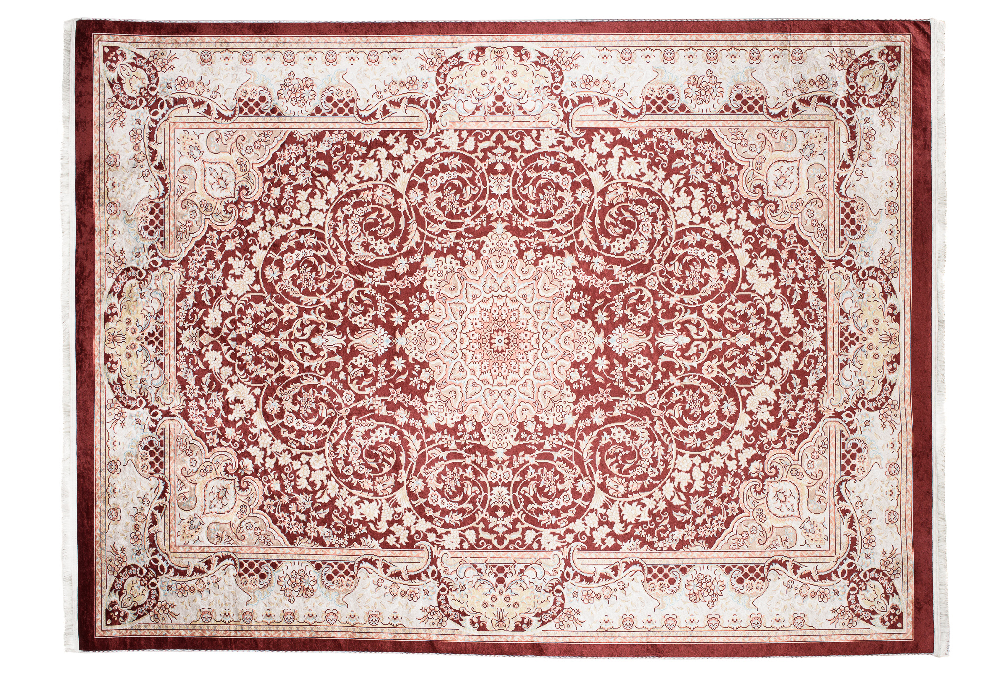 Teppich Victoria Fransen Traditionell Braun Creme