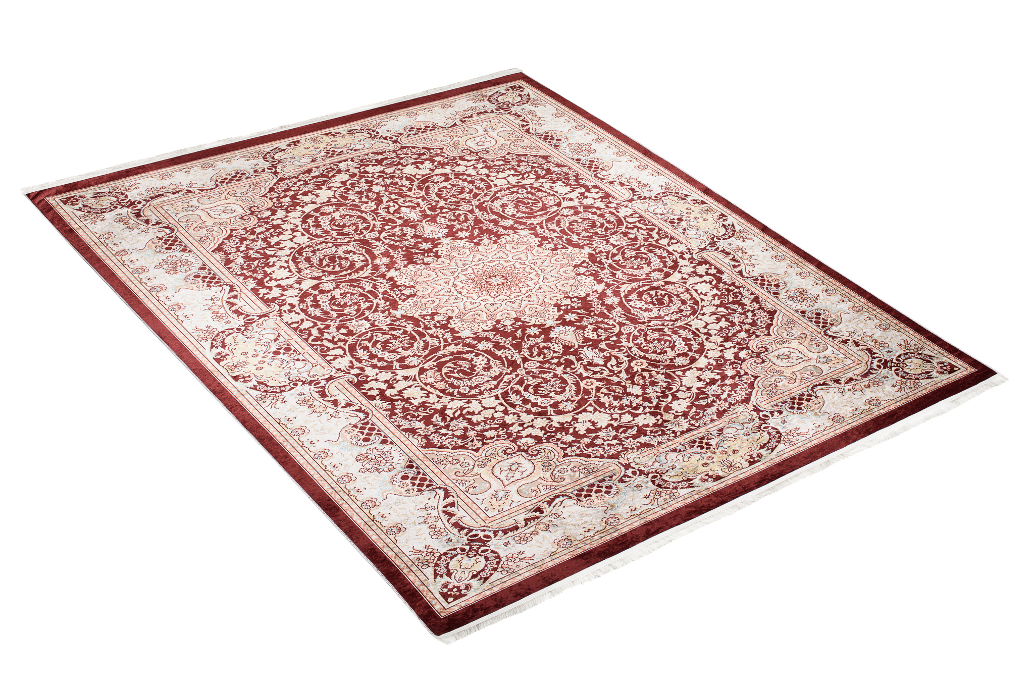 Teppich Victoria Fransen Traditionell Braun Creme