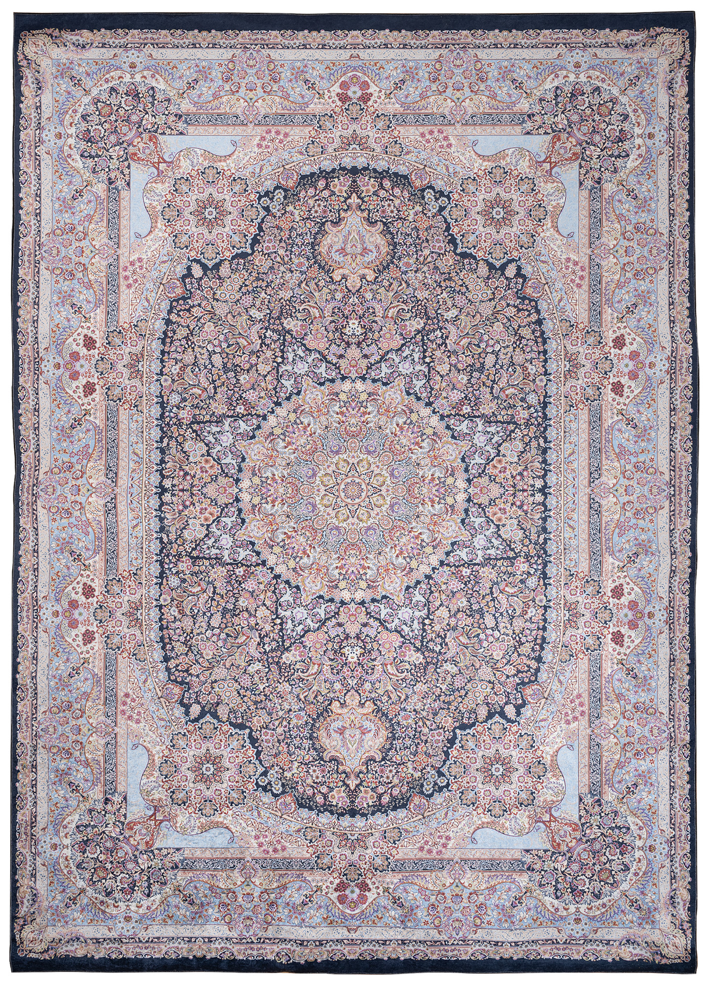 Teppich Victoria Fransen Mehrfarbige Rosette