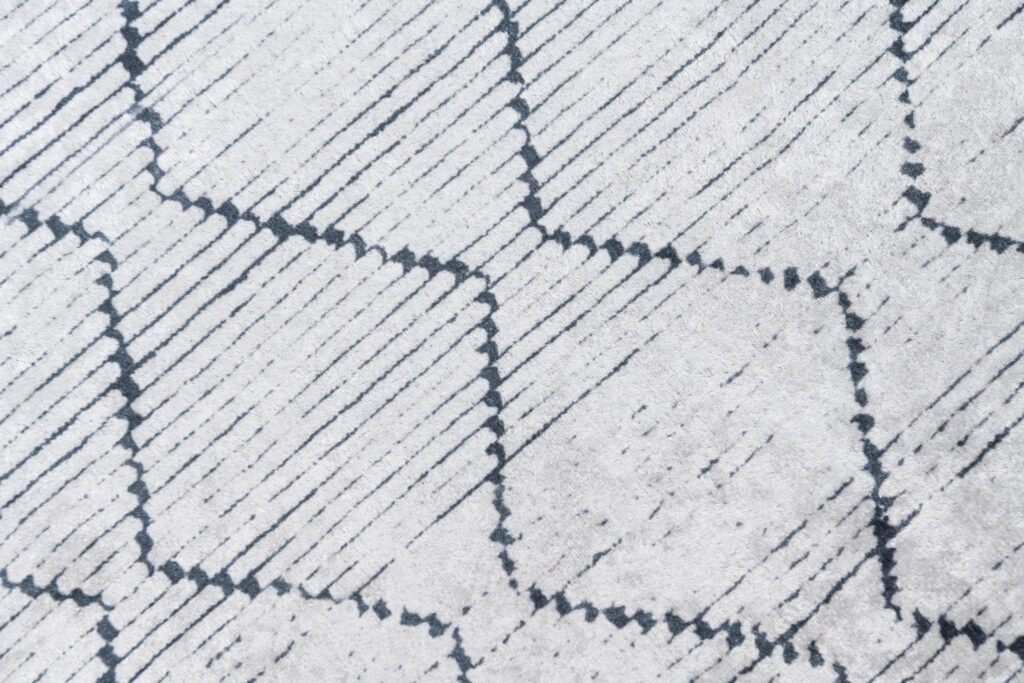 Teppich Toscana Geometrisch Grau Marineblau Zickzack