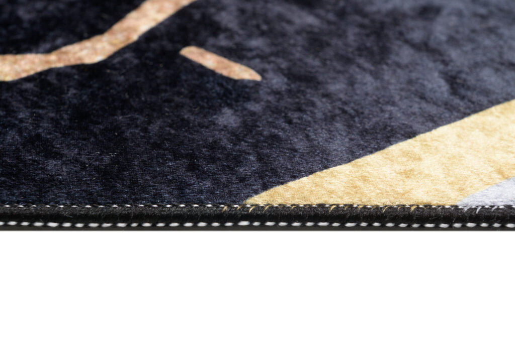 Teppich Toscana Schwarz Grau Golden Marmor