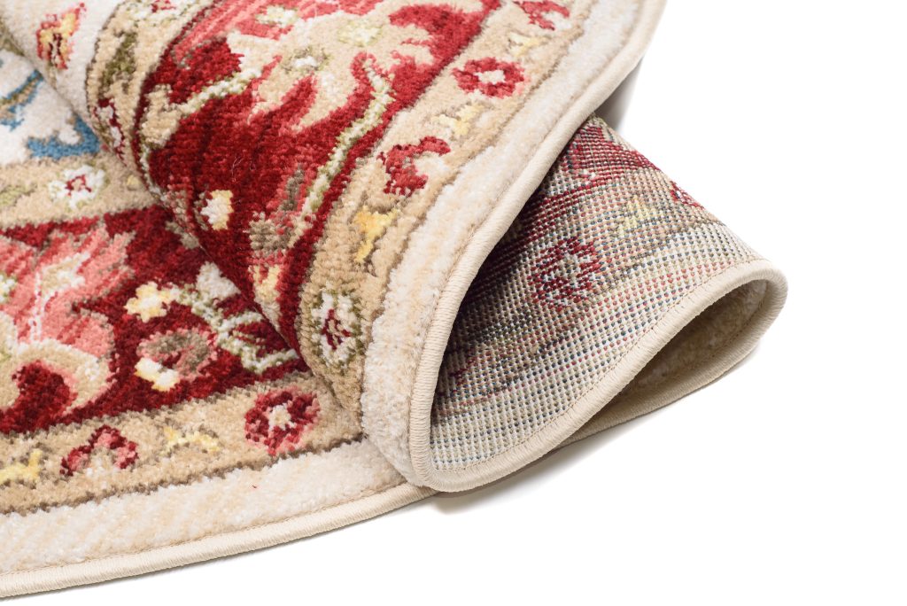 Teppich Rivoli Rund Creme Rot Klassisch