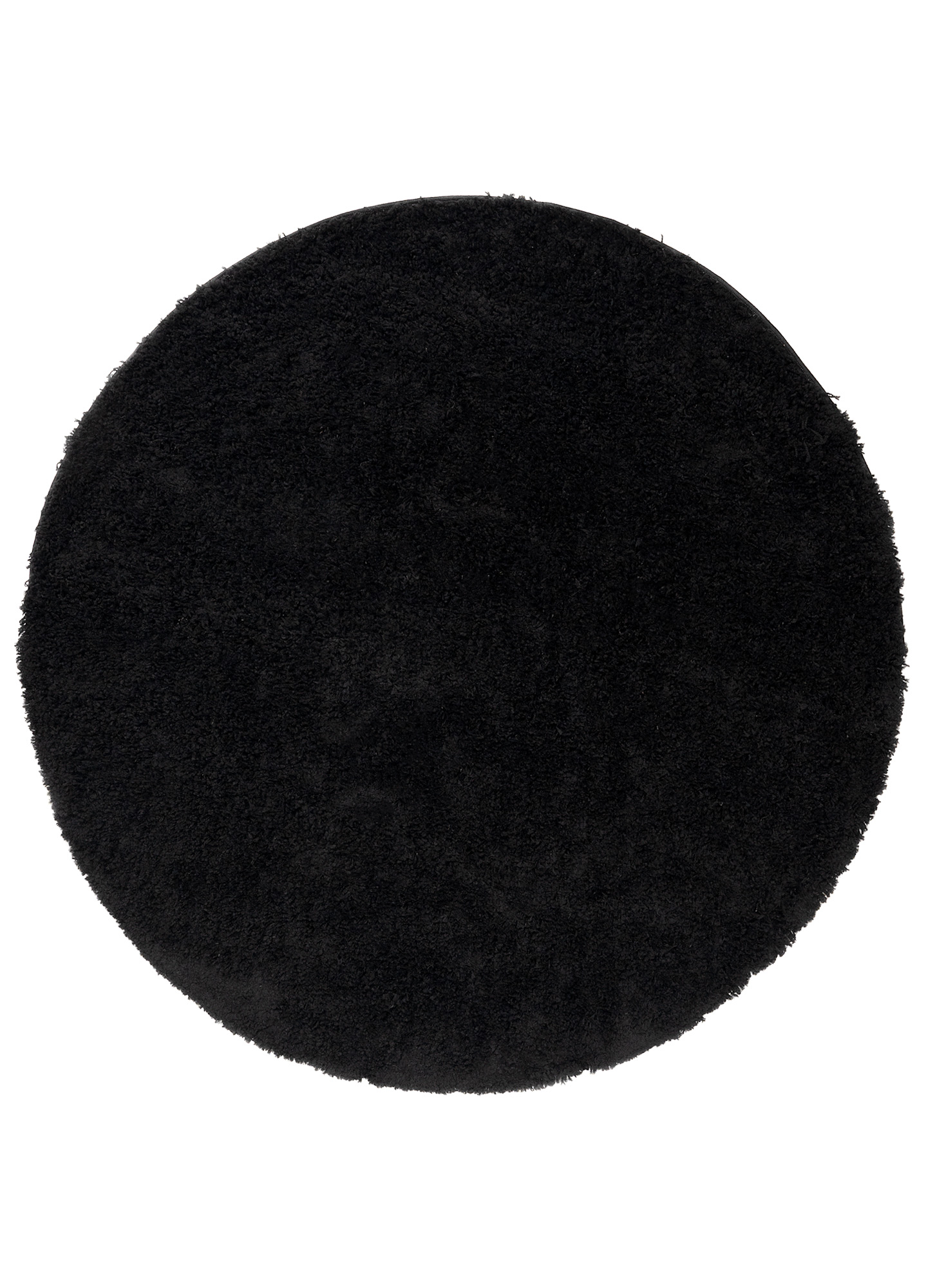Teppich Essence Rund Shaggy Einfarbig Schwarz