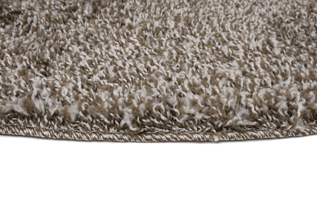 Teppich Essence Rund Shaggy Taupe Grau Melange