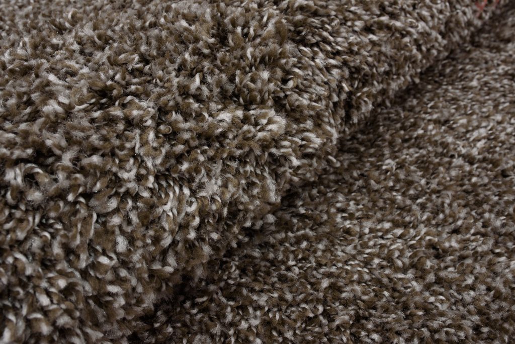 Teppich Essence Rund Shaggy Taupe Grau Melange