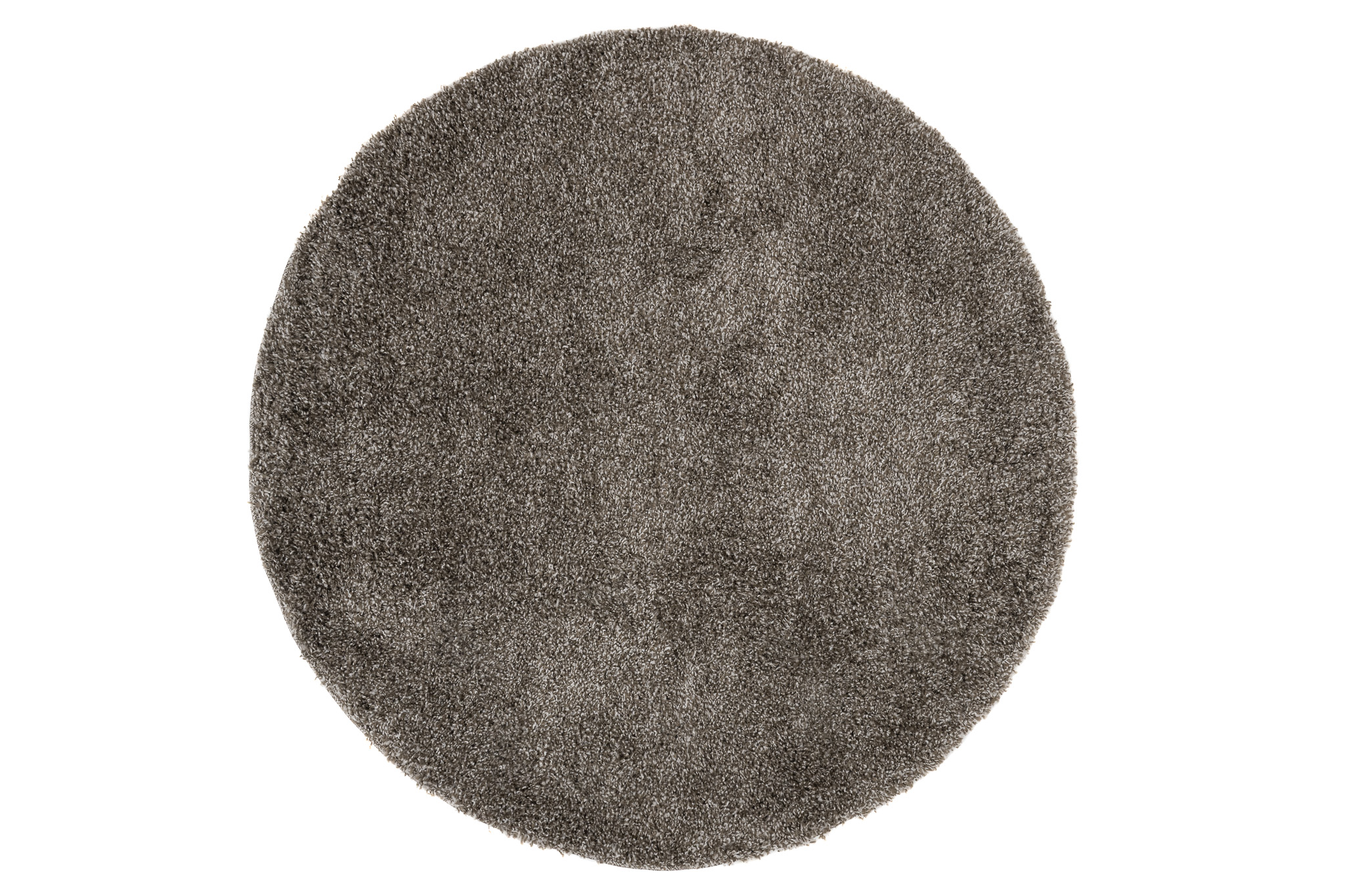 Teppich Essence Rund Shaggy Taupe Grau Melange
