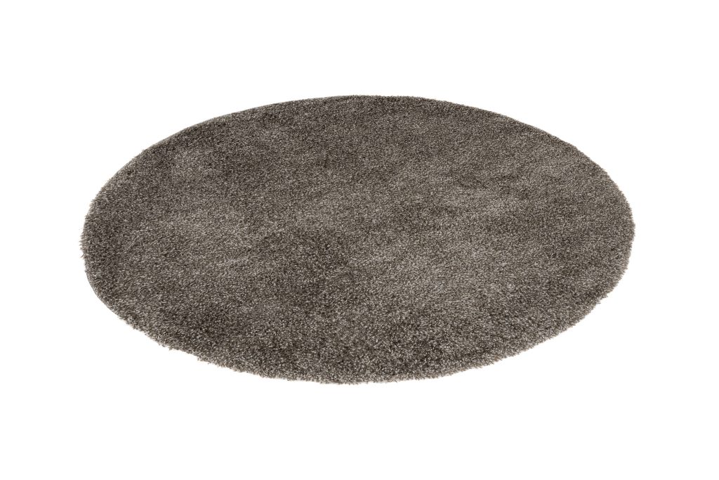 Teppich Essence Rund Shaggy Taupe Grau Melange