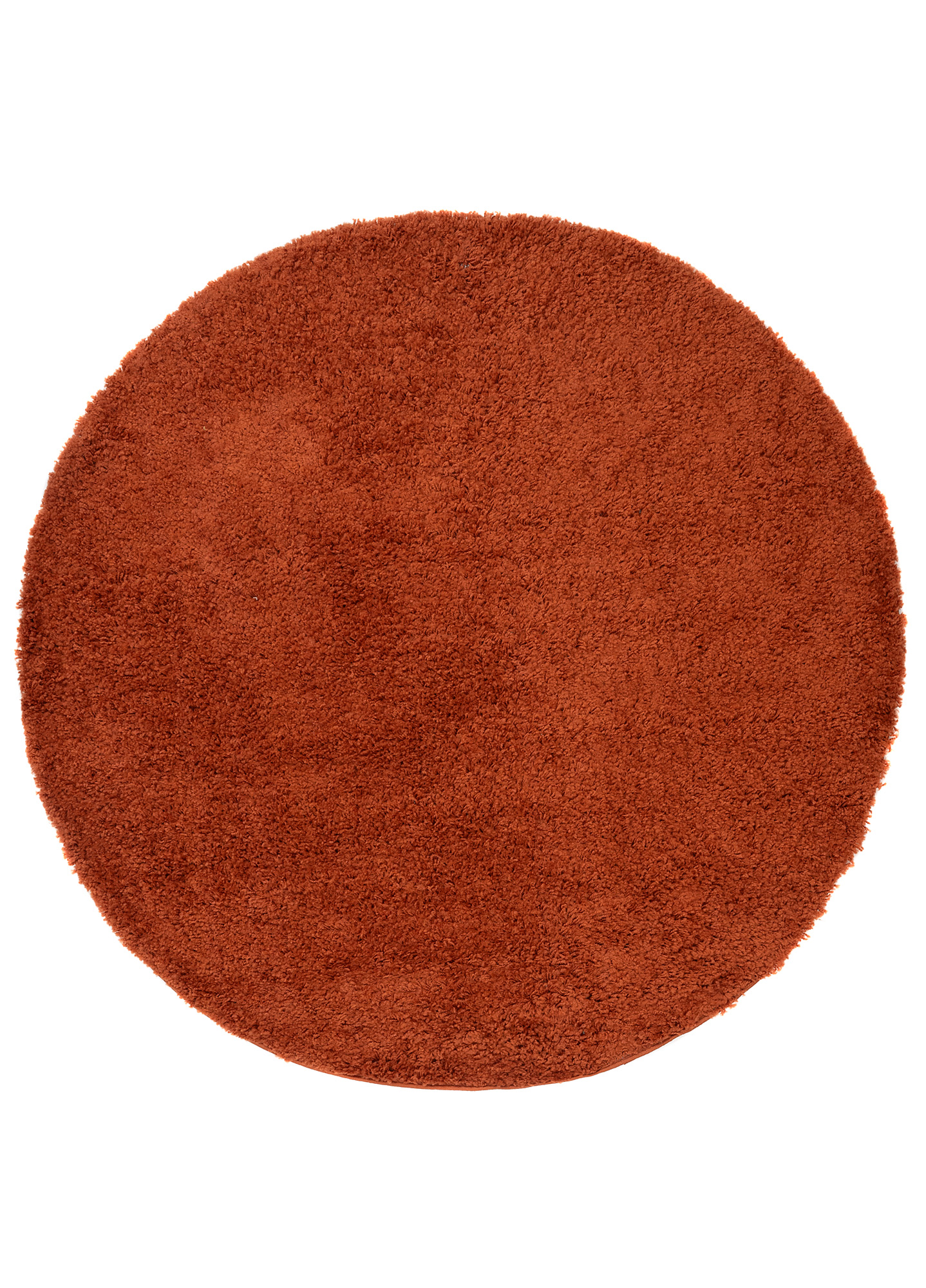 Teppich Essence Rund Shaggy Einfarbig Terrakotta