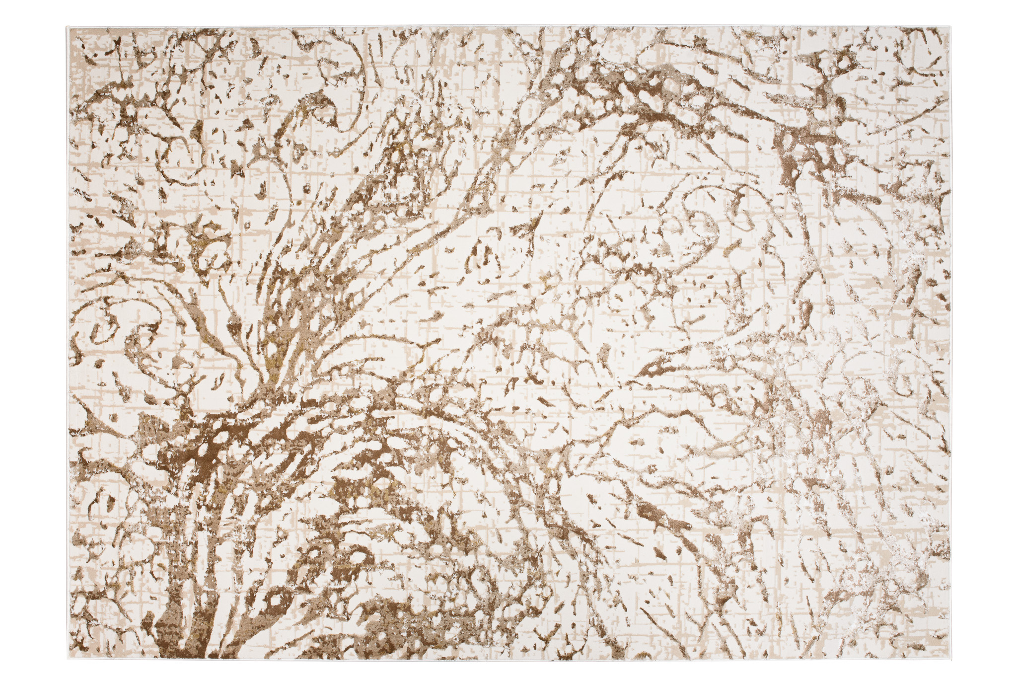 Teppich Hera Creme Beige Braun Wellen 3D-Effekt
